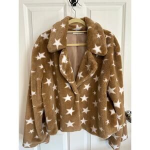 LUSH Faux Fur Star Jacket Large